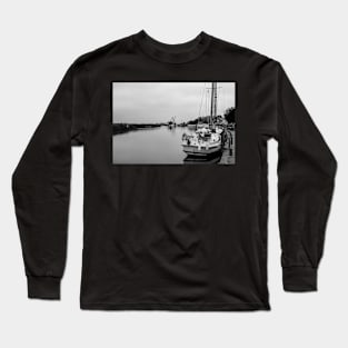 Public moorings on the River Yare in the Norfolk village of Reedham Long Sleeve T-Shirt